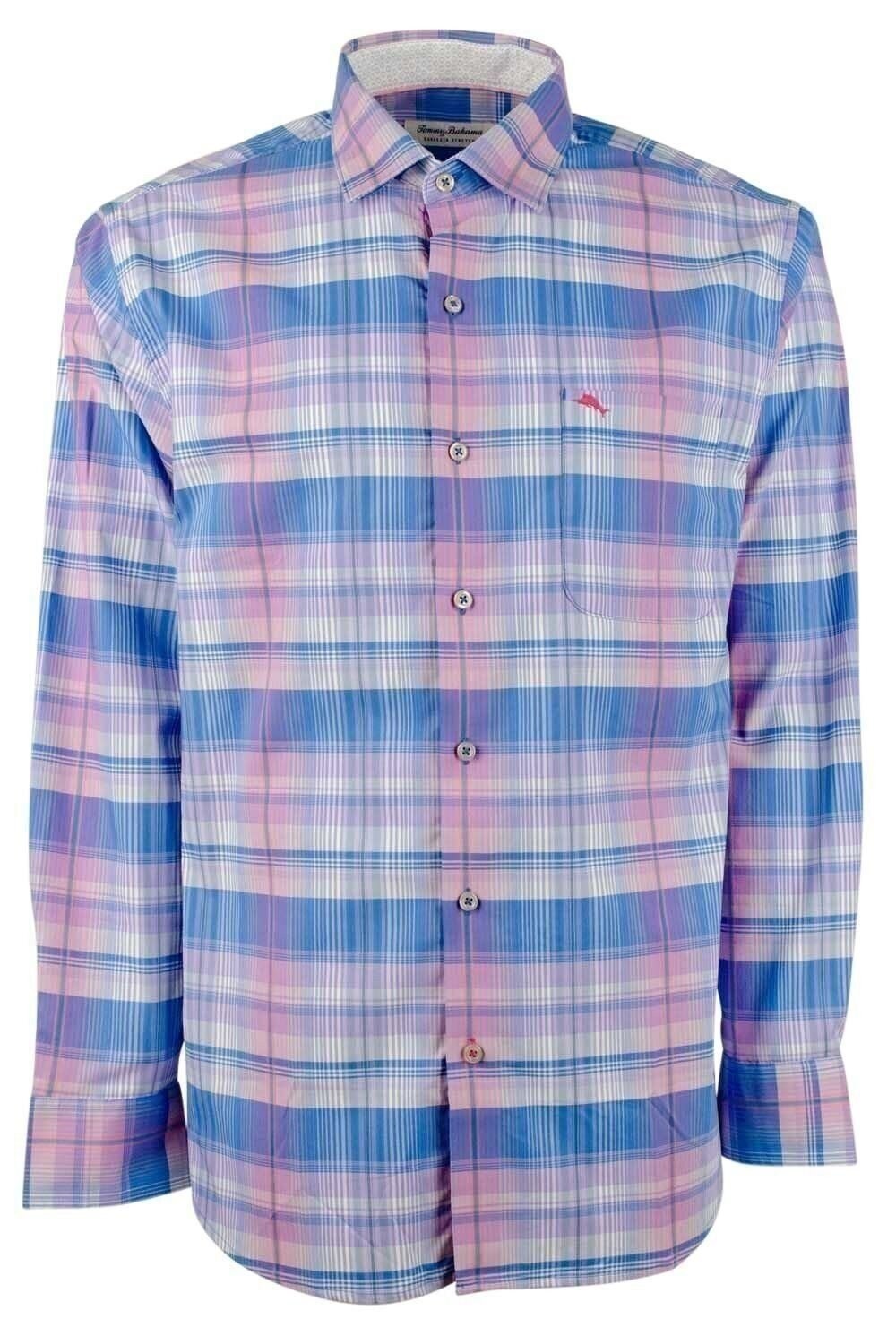 Men's Sarasota Stretch Prismatic Long Sleeve Button-Down Shirt Medium