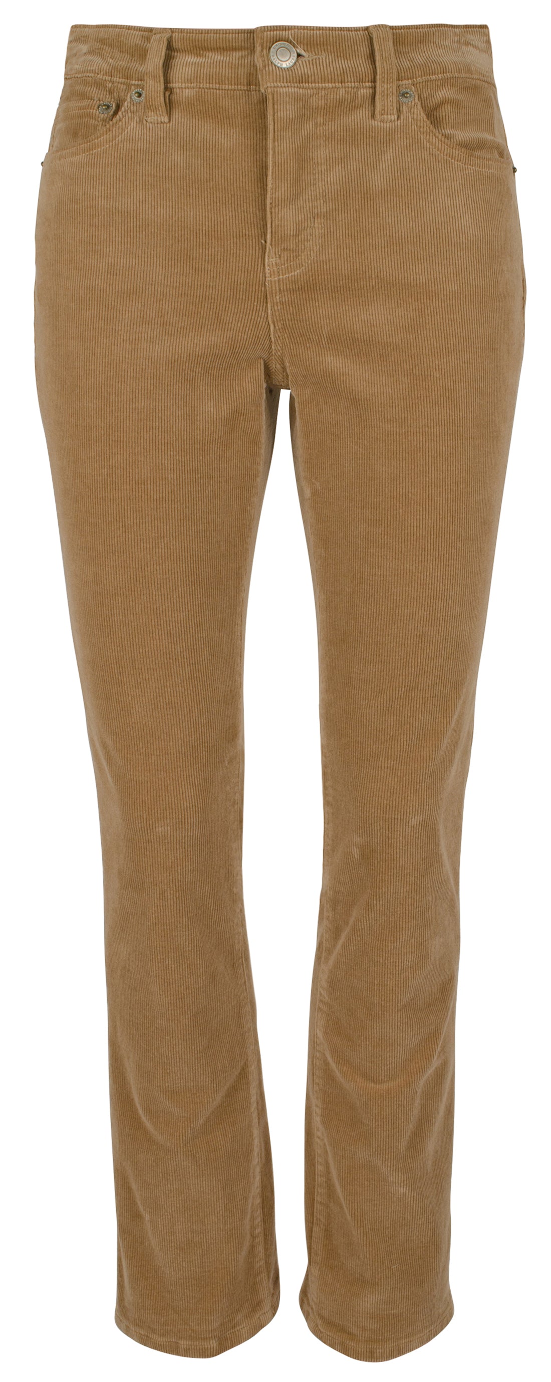 Ralph Lauren Women's Mid-Rise Straight Leg Stretch Corduroy Pants Cml 20W Camel