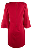 Lauren Ralph Lauren Women's Crepe Bell Sleeve Sheath Dress